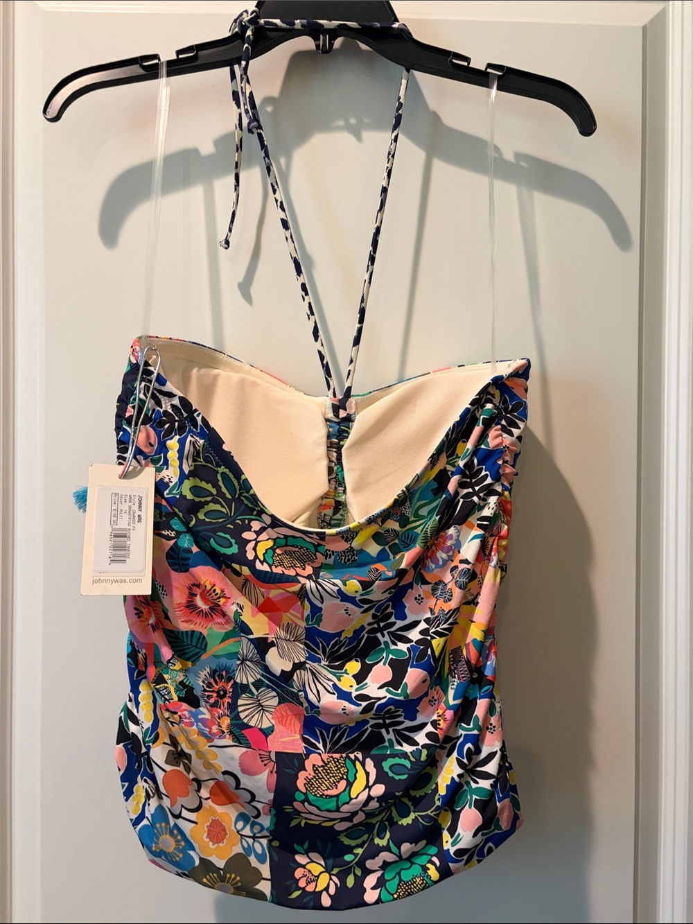 NWT Johnny Was Drawstring Ruched Tankini - Picture 7 of 9